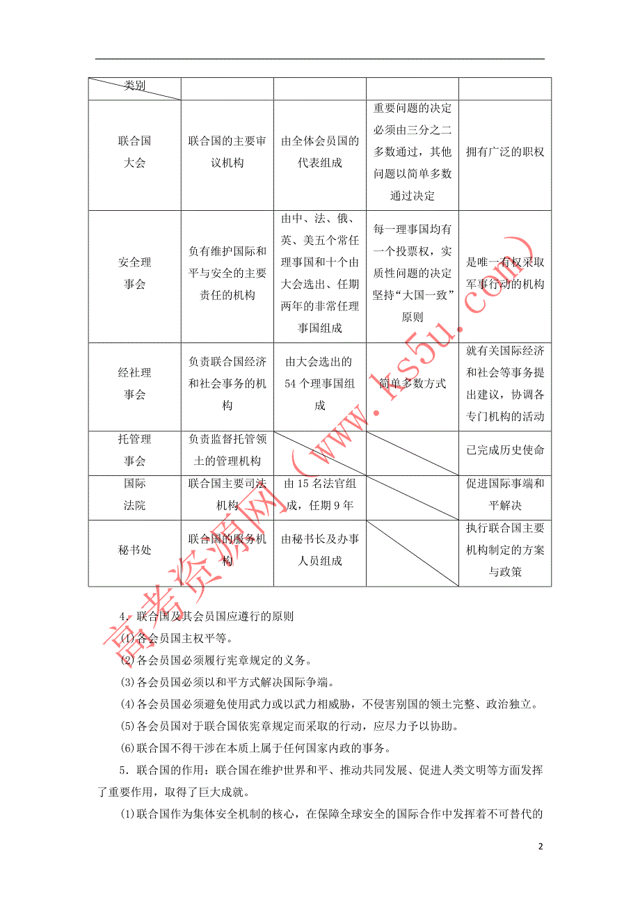 （新课改省份专用）2020版高考政治一轮复习 选修部分 专题五 日益重要的国际组织讲义_第2页