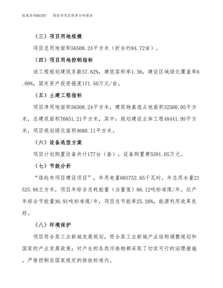 绦纶布项目投资分析报告（总投资19000万元）（85亩）_第5页