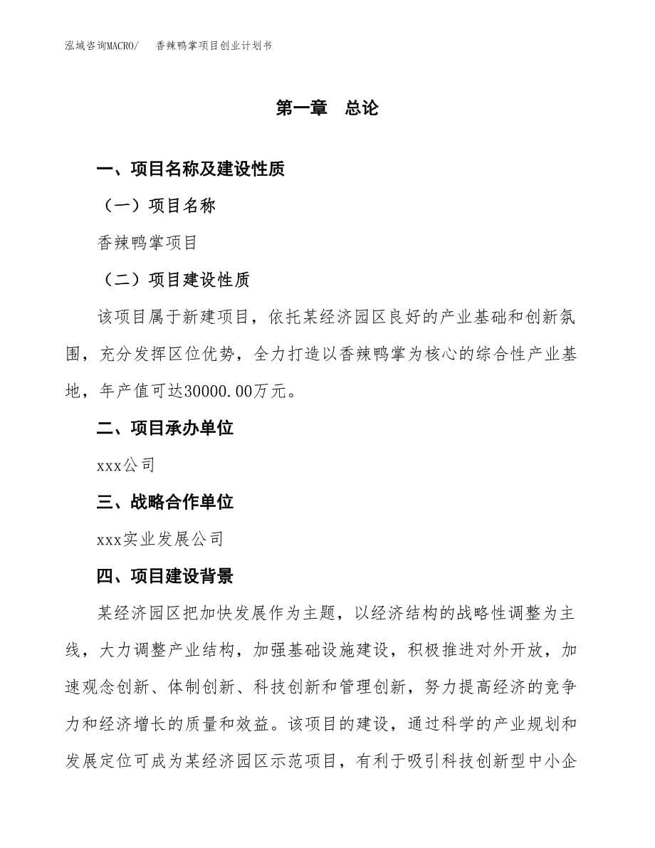 香辣鸭掌项目创业计划书.docx_第5页