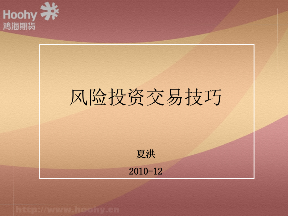 风险投资交易技巧综述_第1页