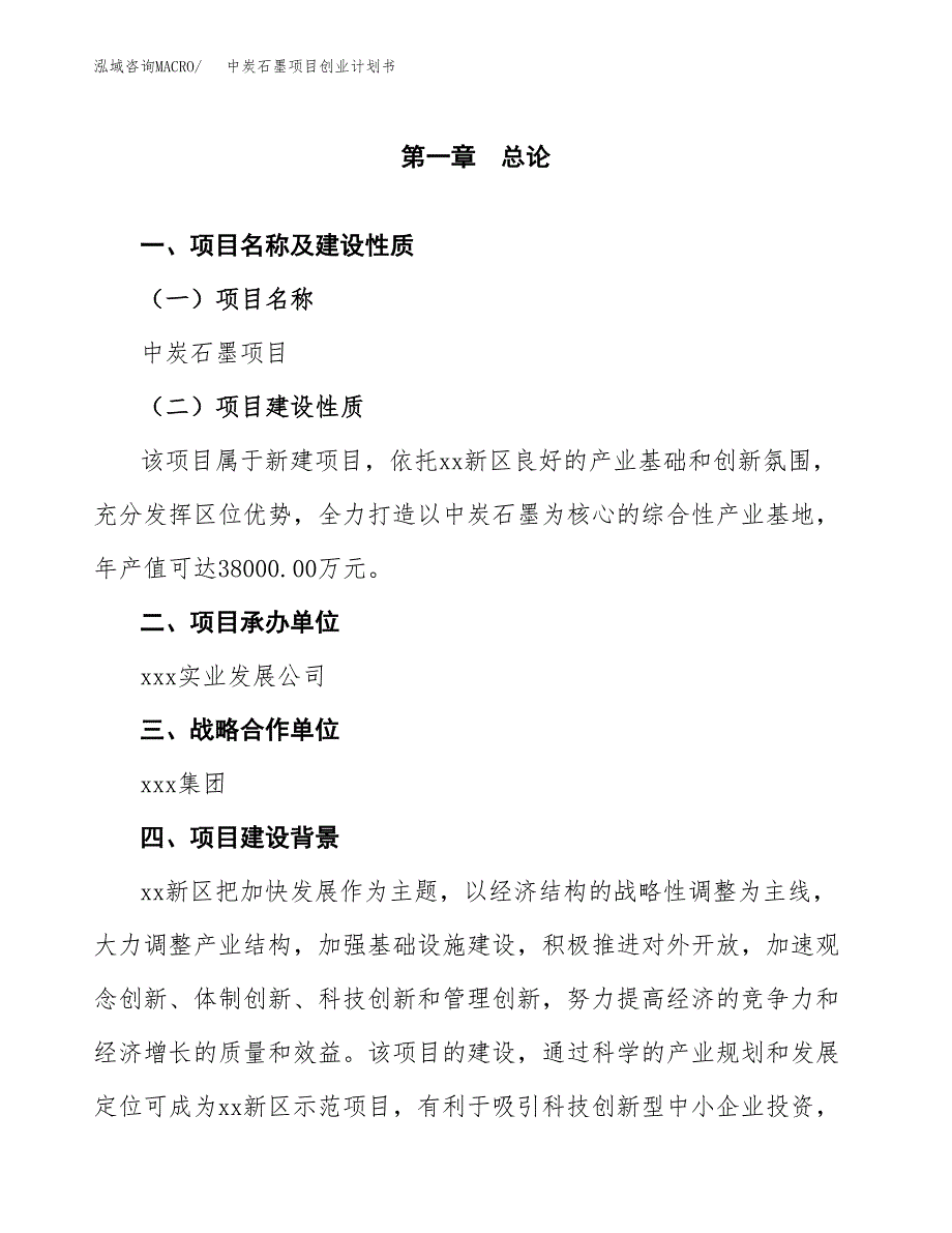 中炭石墨项目创业计划书(参考模板).docx_第4页