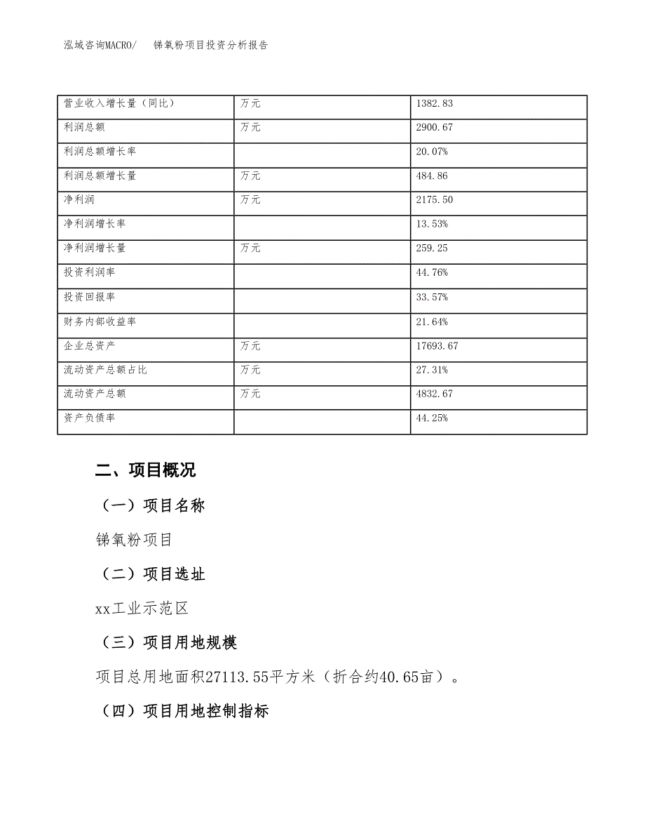 锑氧粉项目投资分析报告（总投资9000万元）（41亩）_第4页