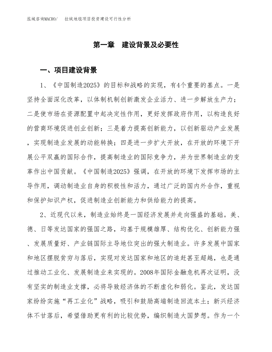 拉绒地毯项目投资建设可行性分析.docx_第3页