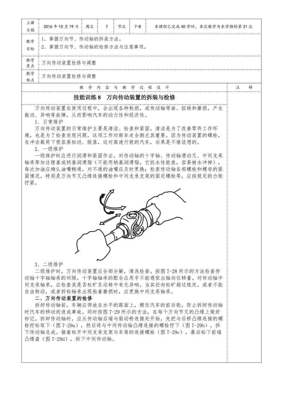 汽车底盘构造与维修教案2资料_第5页