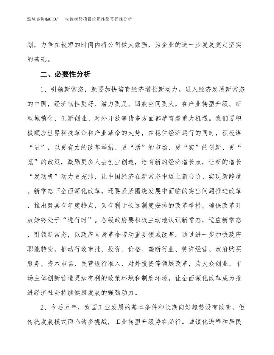 电性树脂项目投资建设可行性分析.docx_第5页