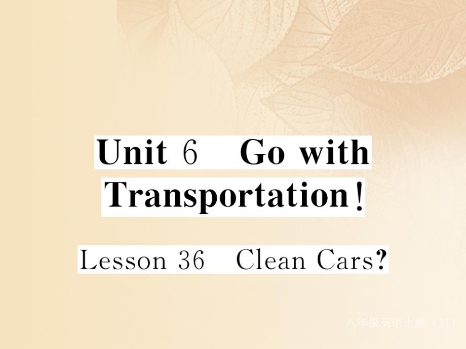 2017-2018学年八年级英语上册 unit 6 go with transportation lesson 36 clean cars （新版）冀教版_第1页