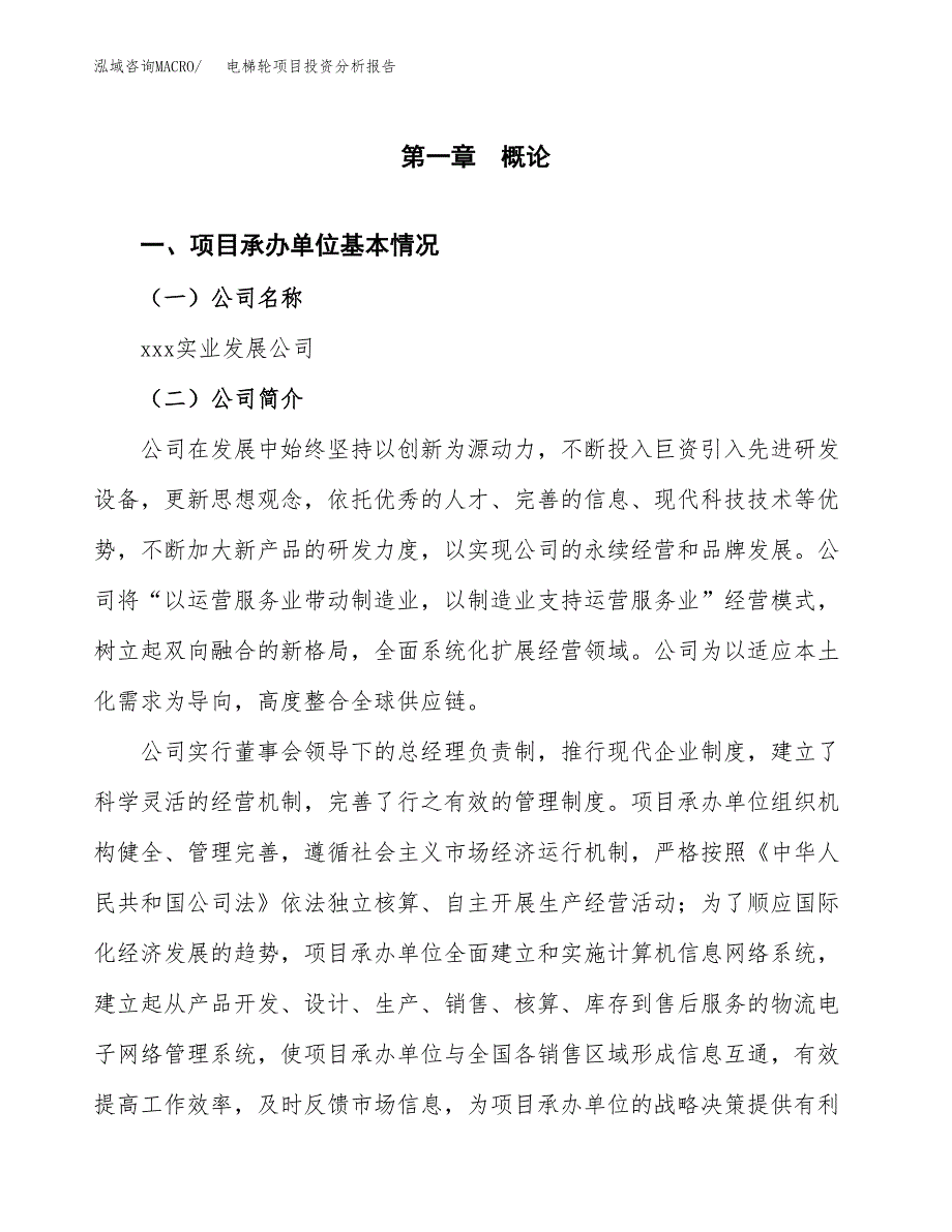 电梯轮项目投资分析报告（总投资24000万元）（84亩）_第2页