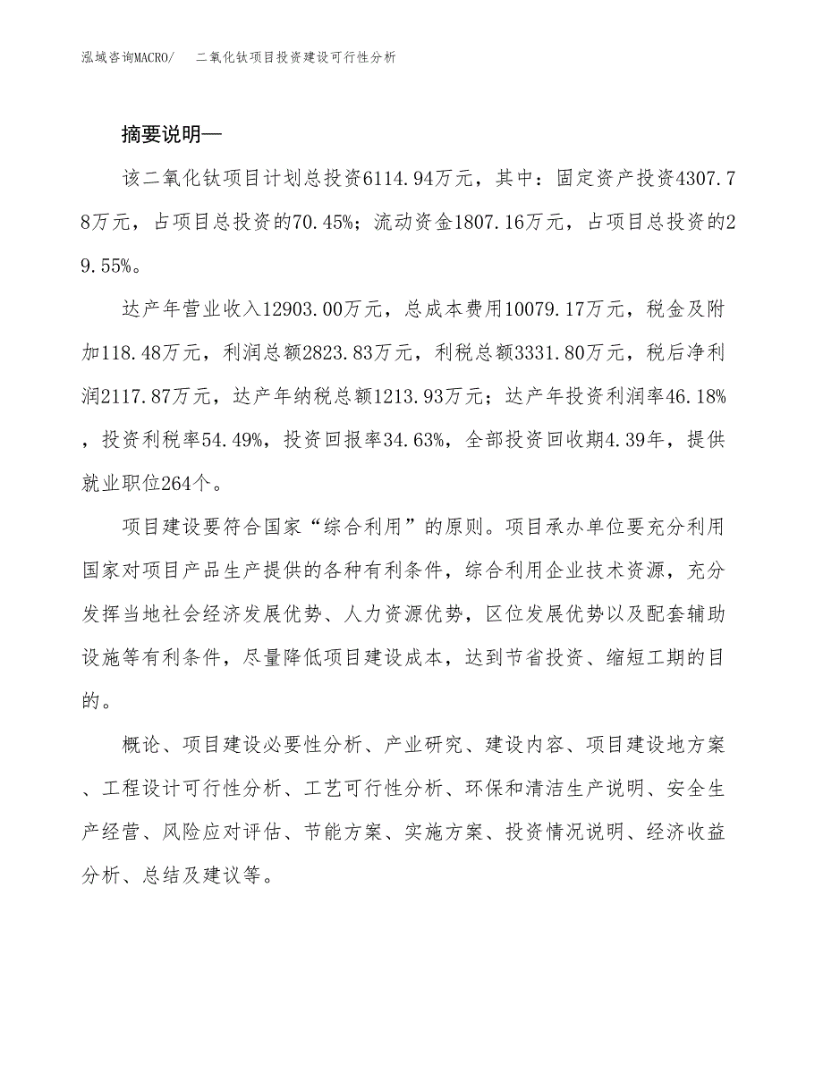 二氧化钛项目投资建设可行性分析.docx_第2页