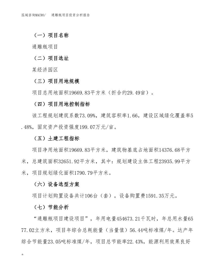 通雕瓶项目投资分析报告（总投资7000万元）（29亩）_第5页