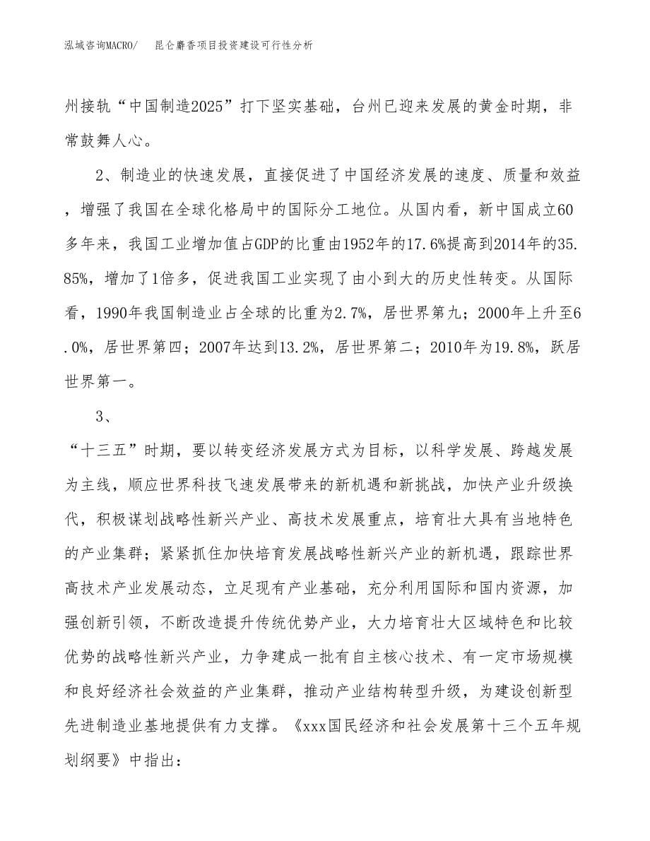 昆仑麝香项目投资建设可行性分析.docx_第5页