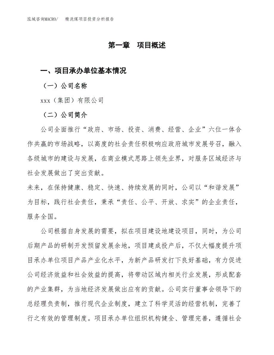 精洗煤项目投资分析报告（总投资8000万元）（33亩）_第2页