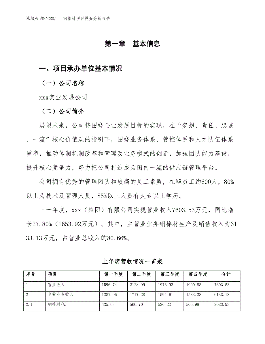 铜棒材项目投资分析报告（总投资4000万元）（17亩）_第2页