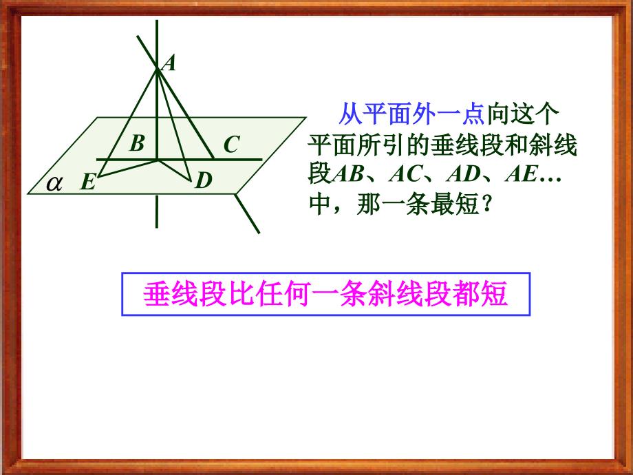 高一数学-直线在平面上的射影-直线和平面所成的角_第4页