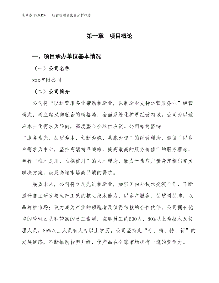 钛白粉项目投资分析报告（总投资9000万元）（37亩）_第2页