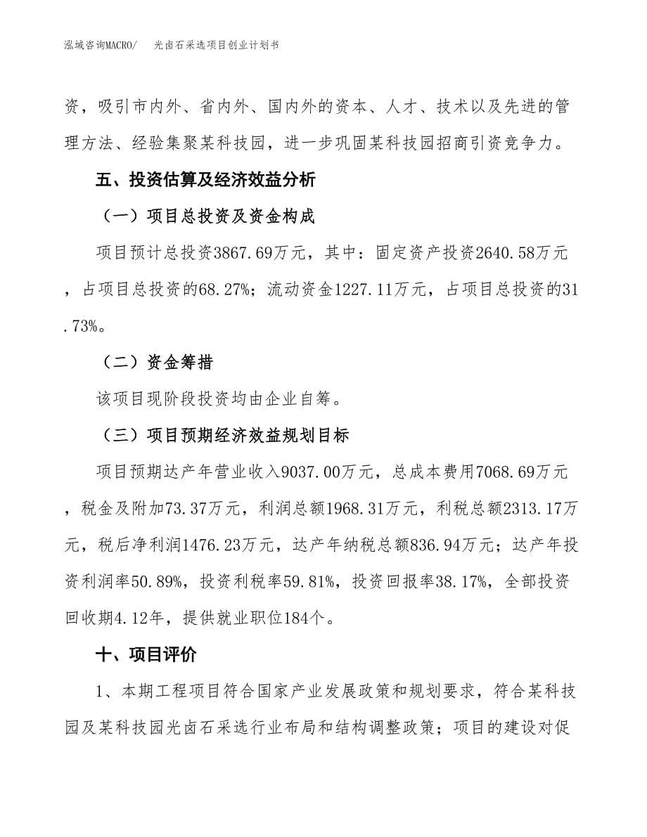 光卤石采选项目创业计划书(参考模板).docx_第5页