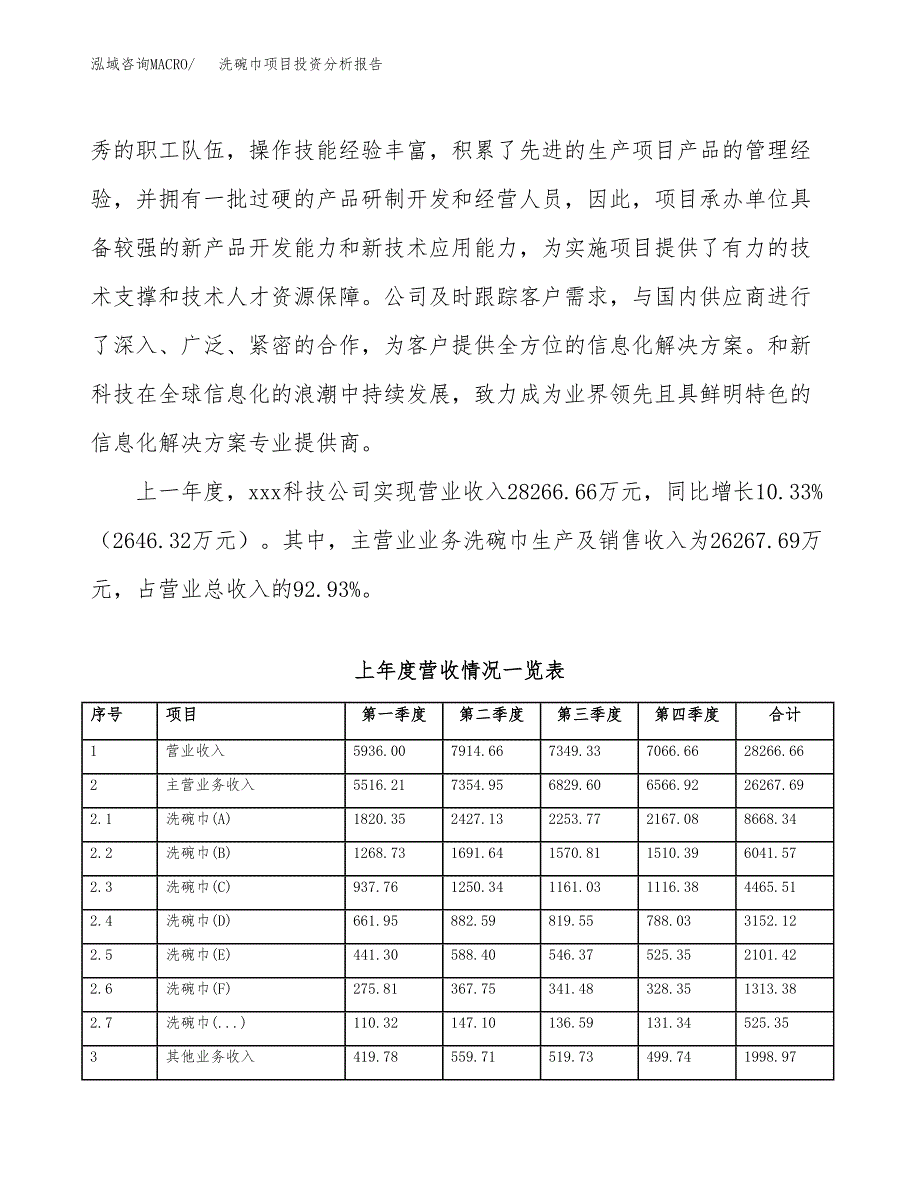 洗碗巾项目投资分析报告（总投资15000万元）（51亩）_第3页