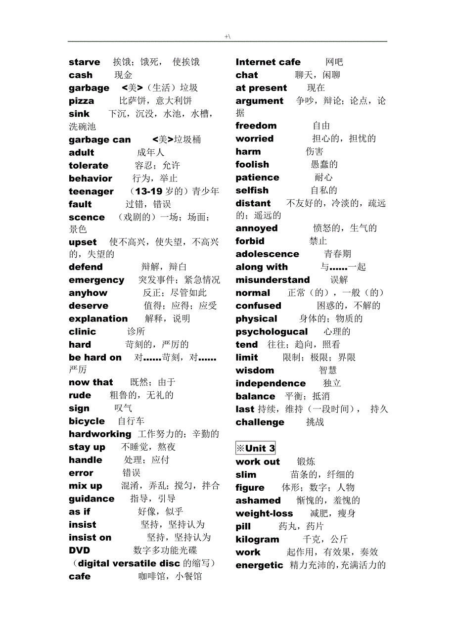 牛津高级中学英语模块1-5单词表(必修)_第2页