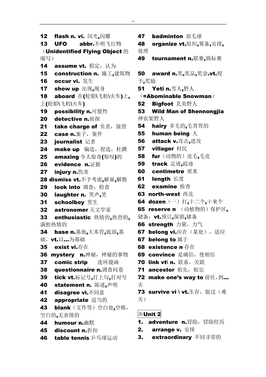 牛津高级中学英语模块1-5单词表(必修)_第4页