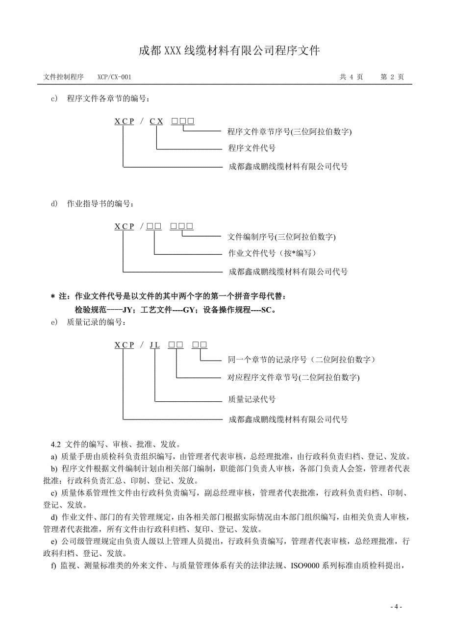 线材行业程序文件全套剖析_第5页