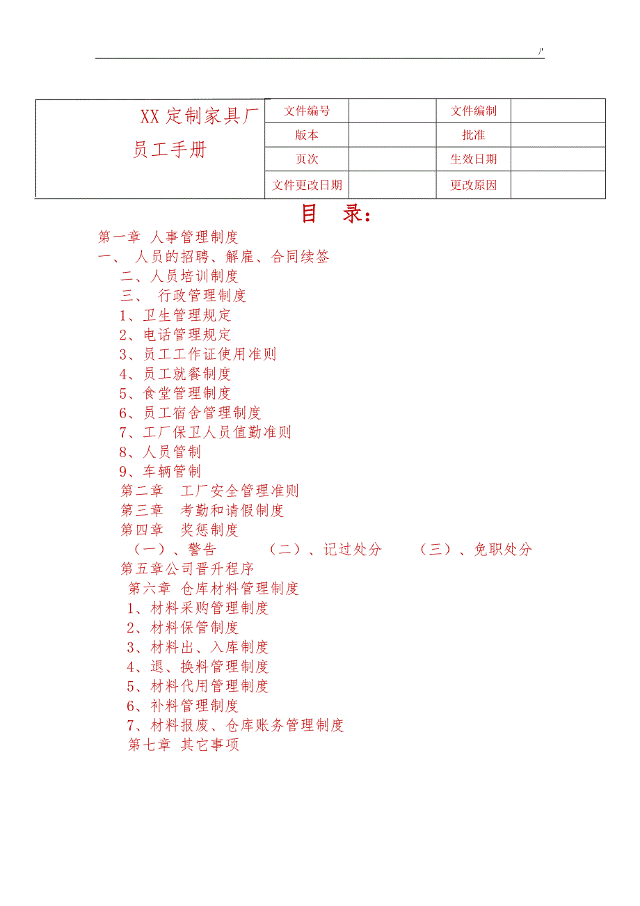 某定制家具厂员工介绍资料_第1页