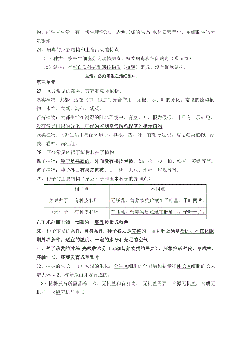 八年级生物会考复习资料、考试重点突击版(人教版)讲解_第3页