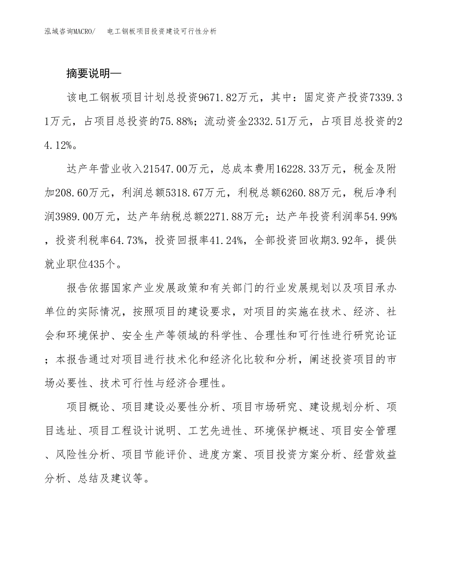 电工钢板项目投资建设可行性分析.docx_第2页