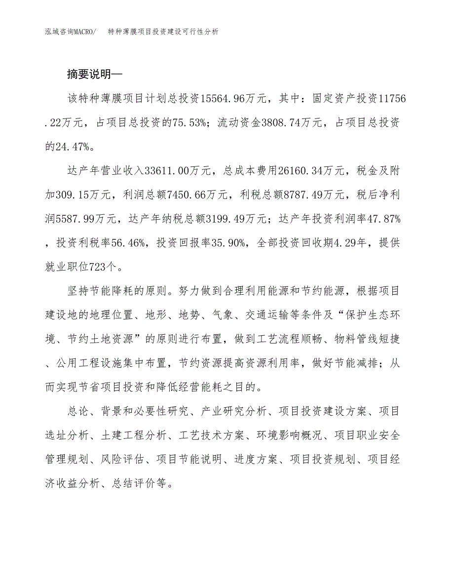 特种薄膜项目投资建设可行性分析.docx_第2页