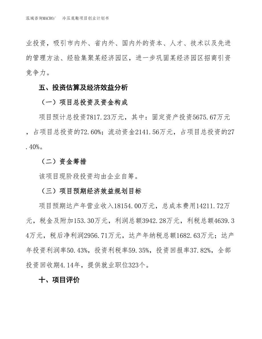 冷压底鞋项目创业计划书.docx_第5页