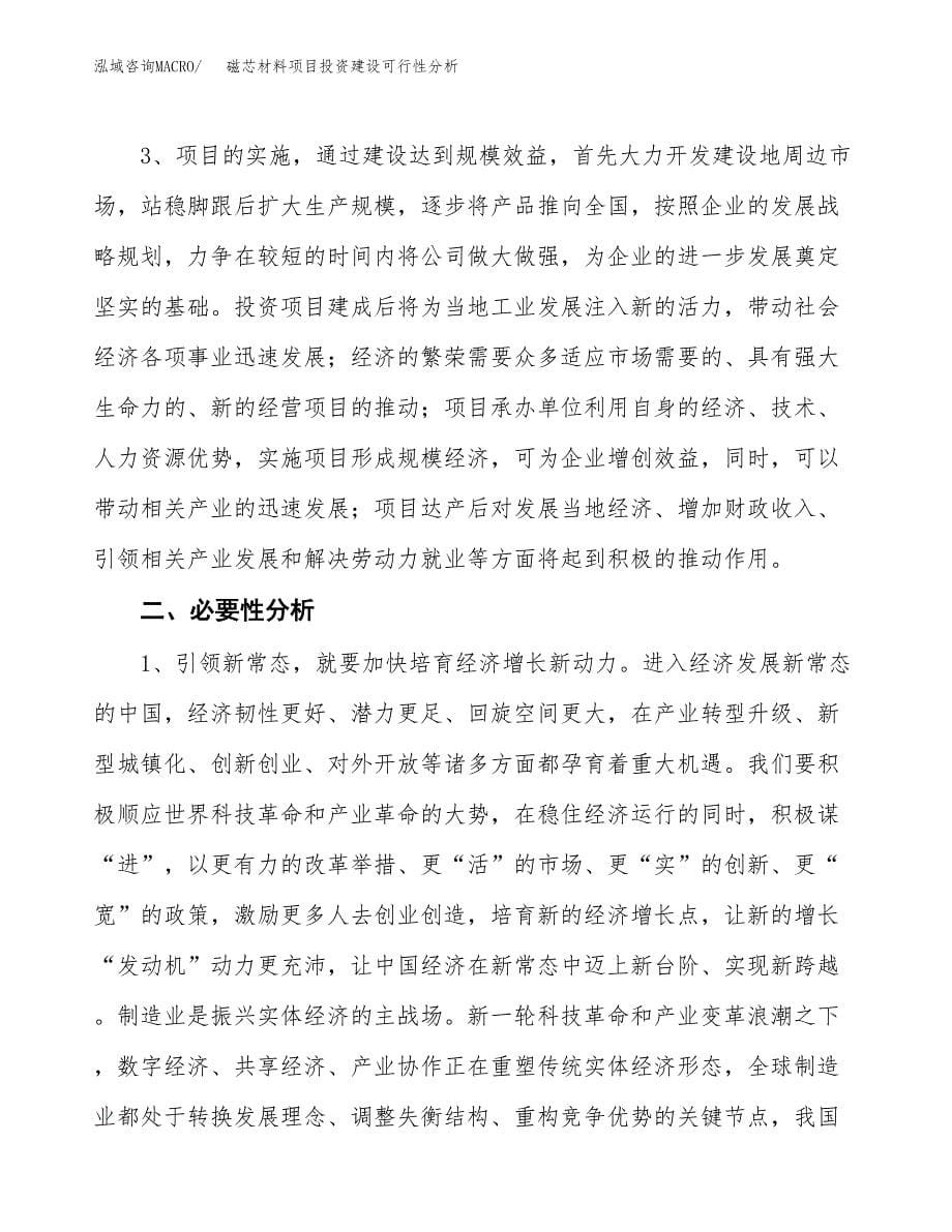 磁芯材料项目投资建设可行性分析.docx_第5页