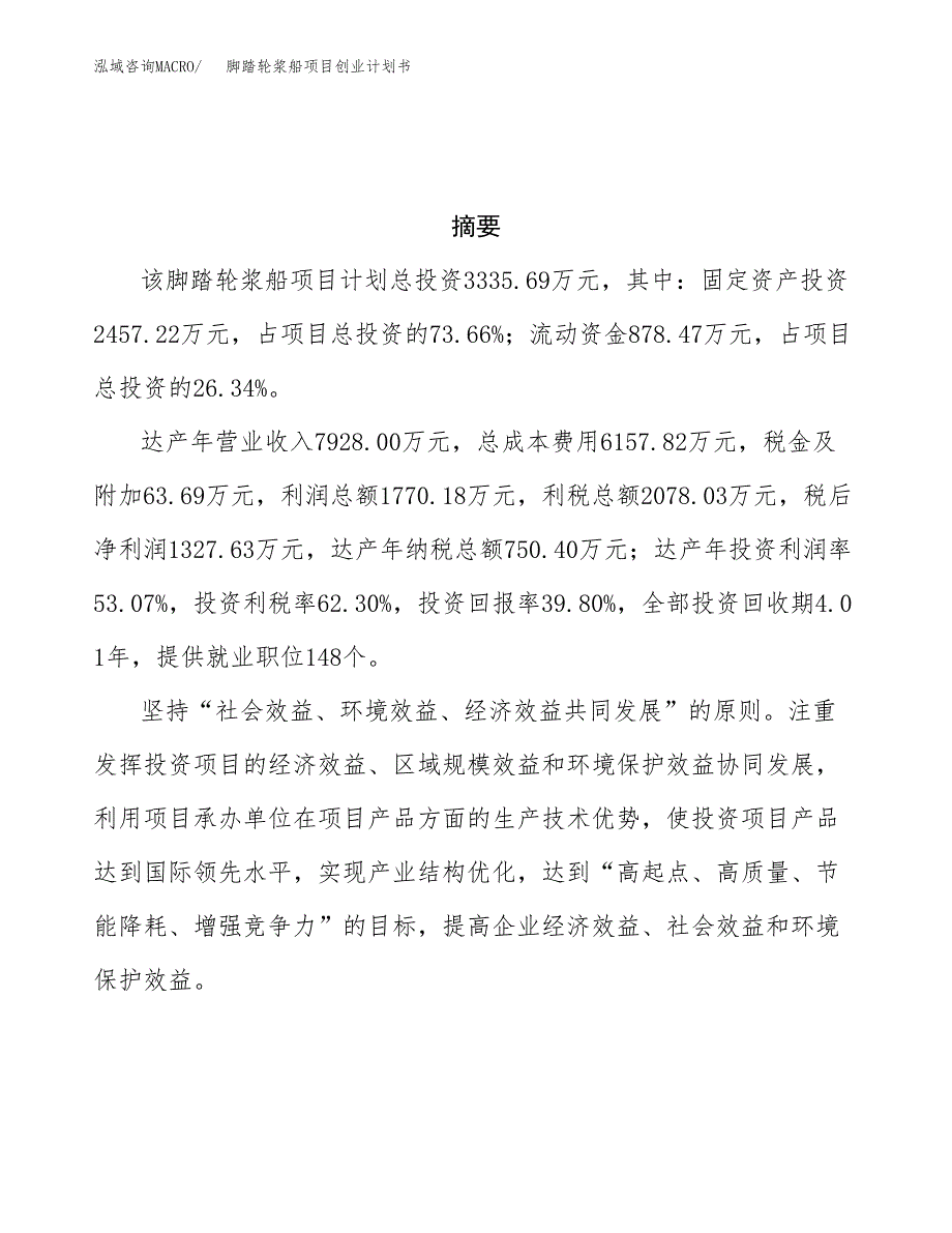 脚踏轮浆船项目创业计划书.docx_第3页