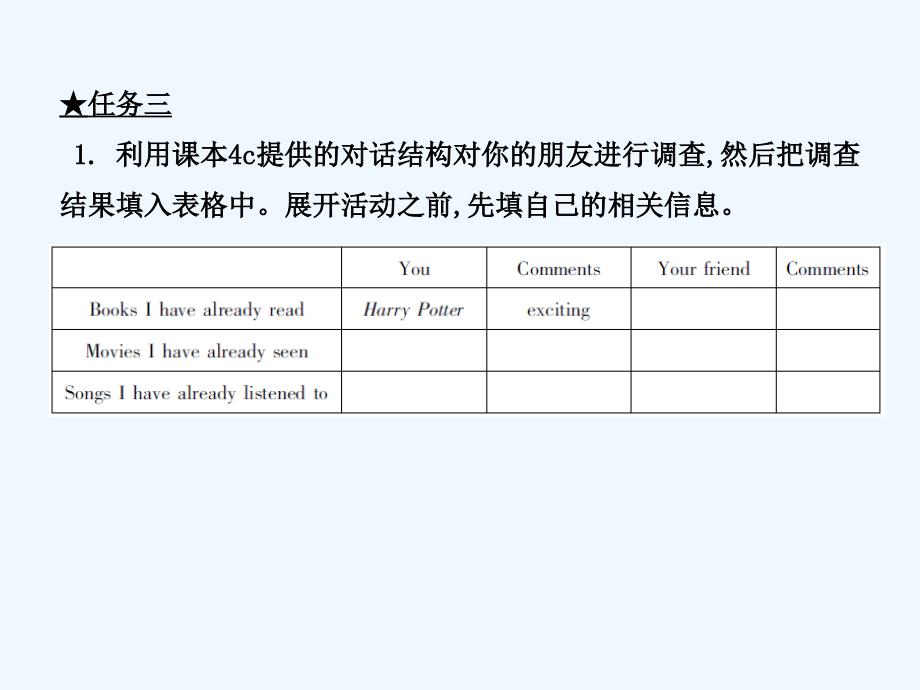 2017-2018学年八年级英语下册unit8haveyoureadtreasureislandyetsectiona（grammarfocus-4c）（新）人教新目标_第4页