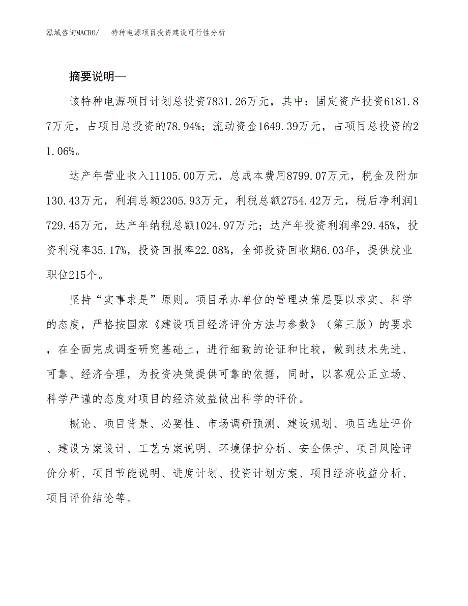 特种电源项目投资建设可行性分析.docx_第2页