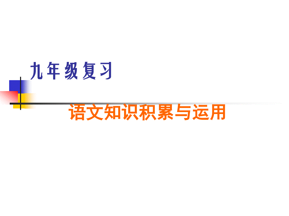 九年级复习 语文知识积累与运用._第1页