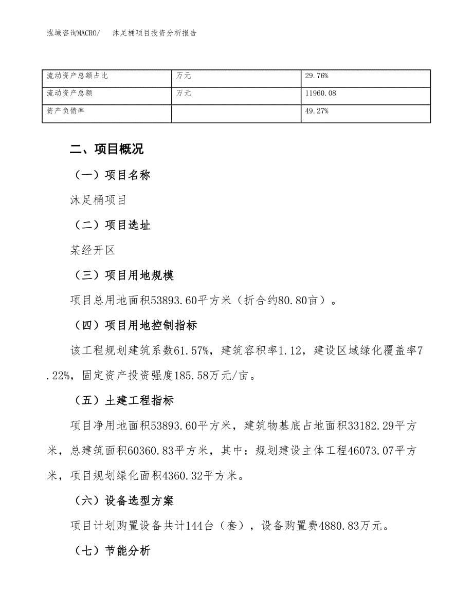 沐足桶项目投资分析报告（总投资20000万元）（81亩）_第5页