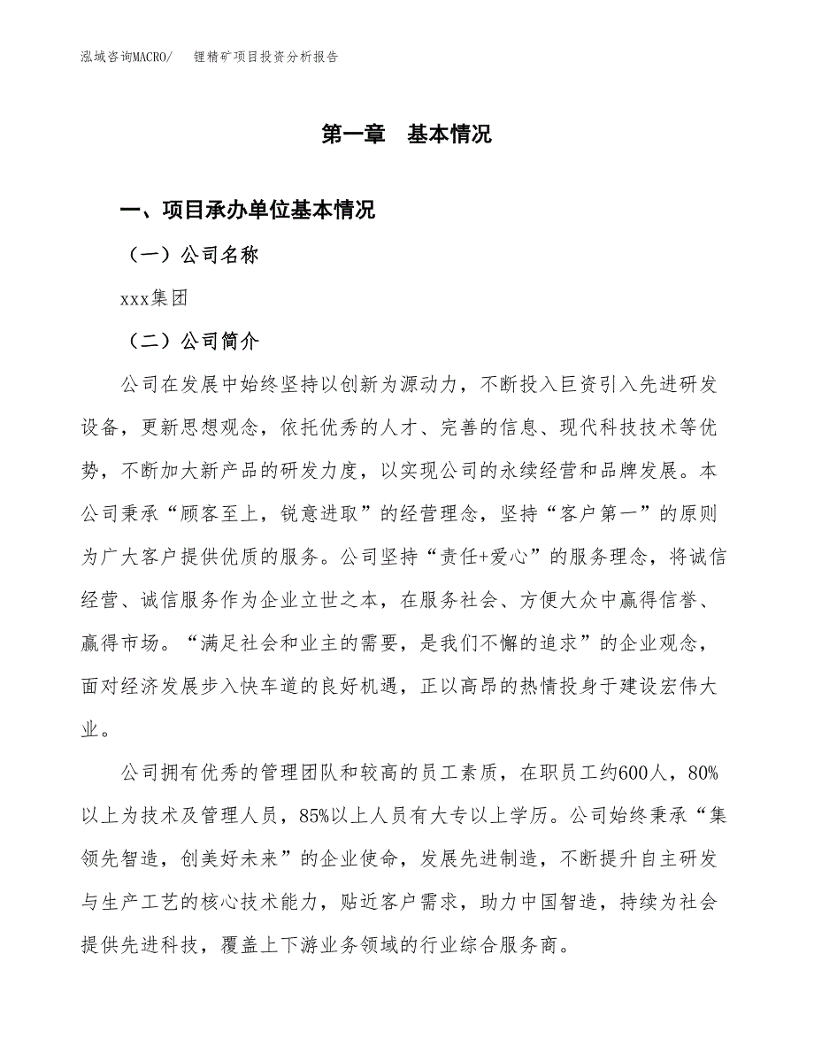 锂精矿项目投资分析报告（总投资14000万元）（59亩）_第2页