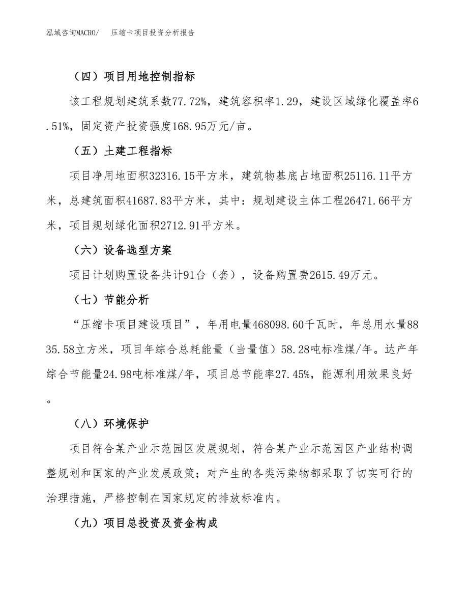 压缩卡项目投资分析报告（总投资10000万元）（48亩）_第5页