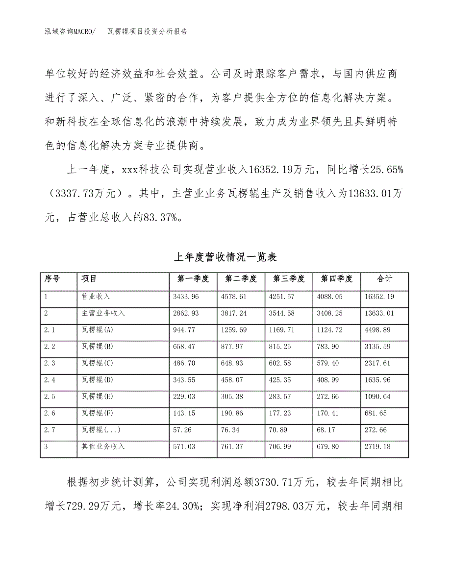 瓦楞辊项目投资分析报告（总投资7000万元）（24亩）_第3页