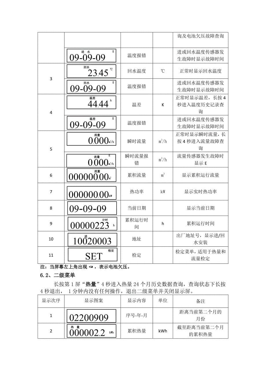 超声波热量表使用说明书资料_第5页