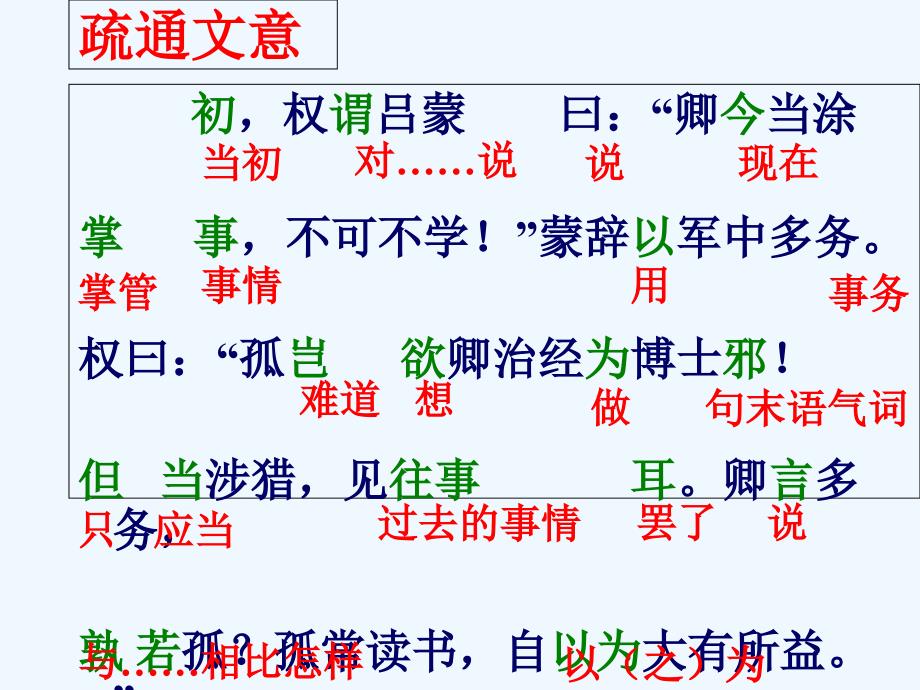 （精品）语文人教版部编七年级下册孙权劝学教学课件_第4页