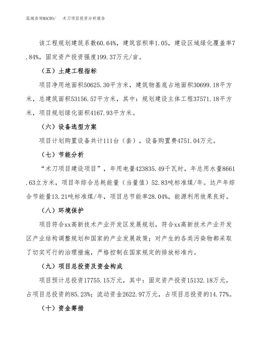 术刀项目投资分析报告（总投资18000万元）（76亩）_第5页