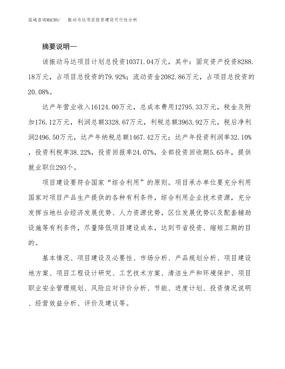 振动马达项目投资建设可行性分析.docx_第2页