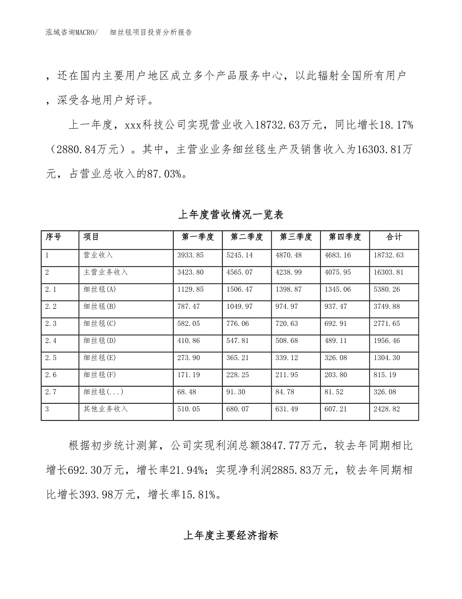 细丝毯项目投资分析报告（总投资13000万元）（59亩）_第3页