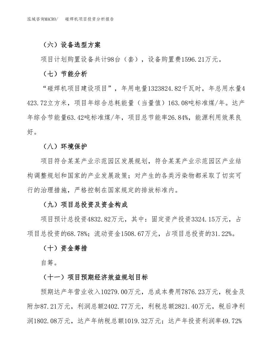 碰焊机项目投资分析报告（总投资5000万元）（18亩）_第5页