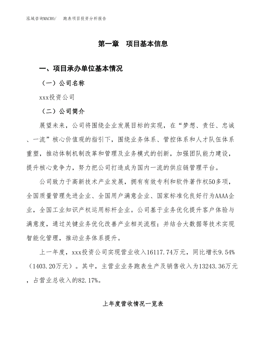 跑表项目投资分析报告（总投资7000万元）（31亩）_第2页