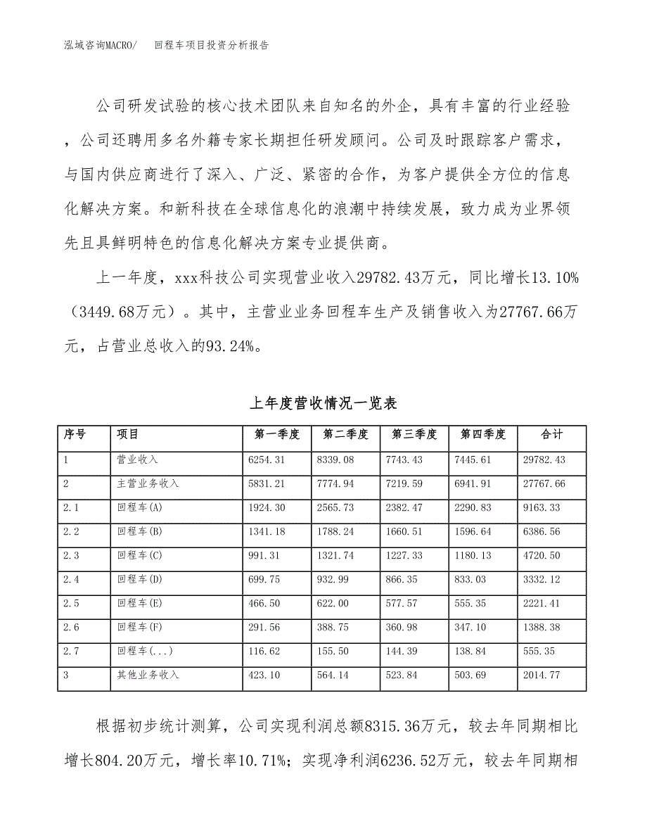 回程车项目投资分析报告（总投资16000万元）（70亩）_第3页