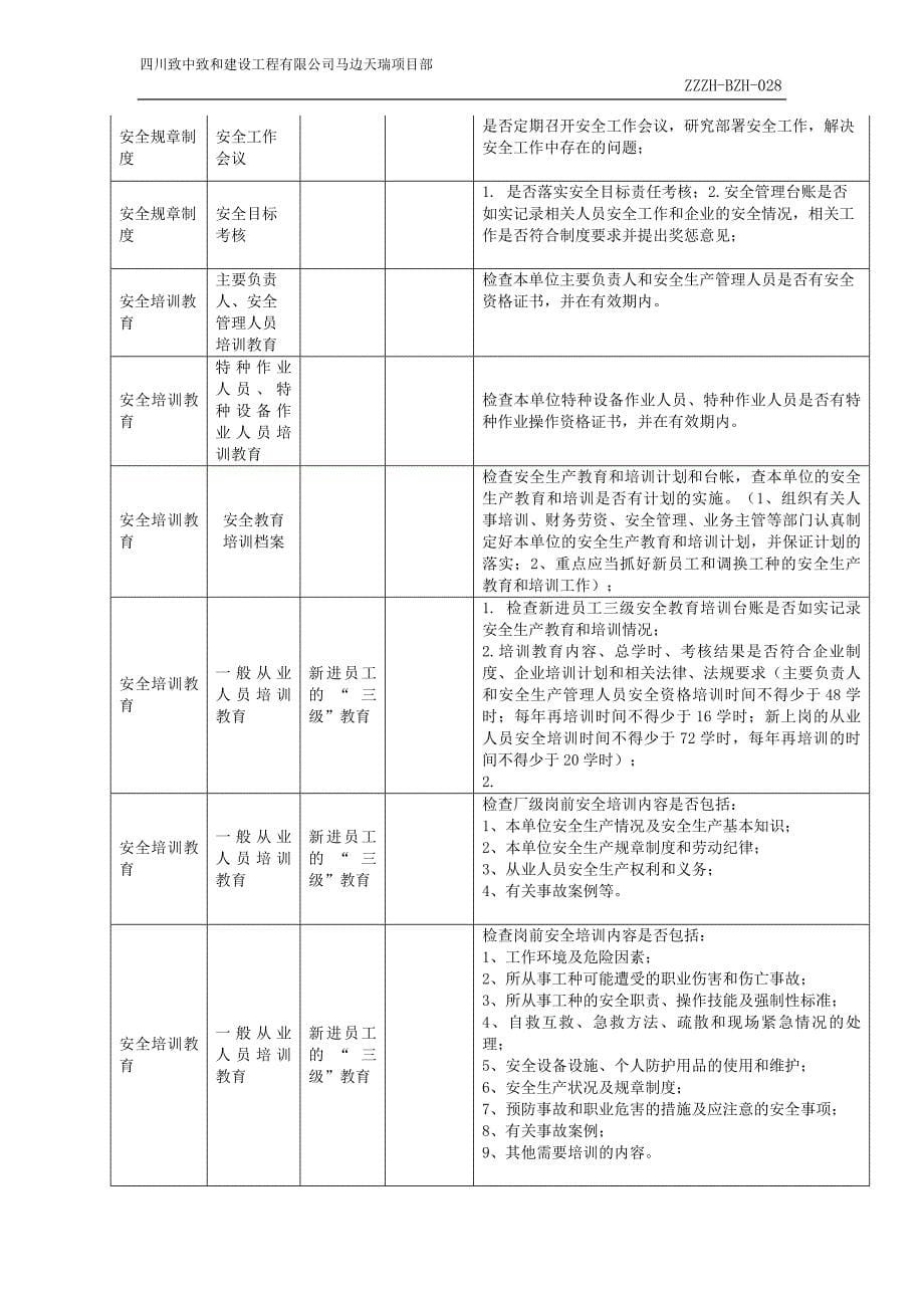 安全环保事故隐患排查标准_第5页