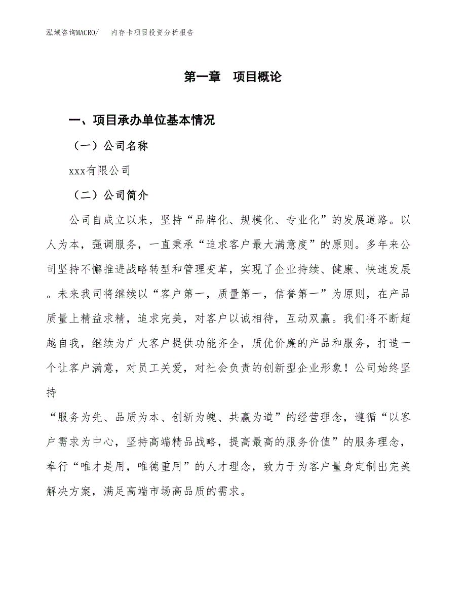 内存卡项目投资分析报告（总投资17000万元）（58亩）_第2页