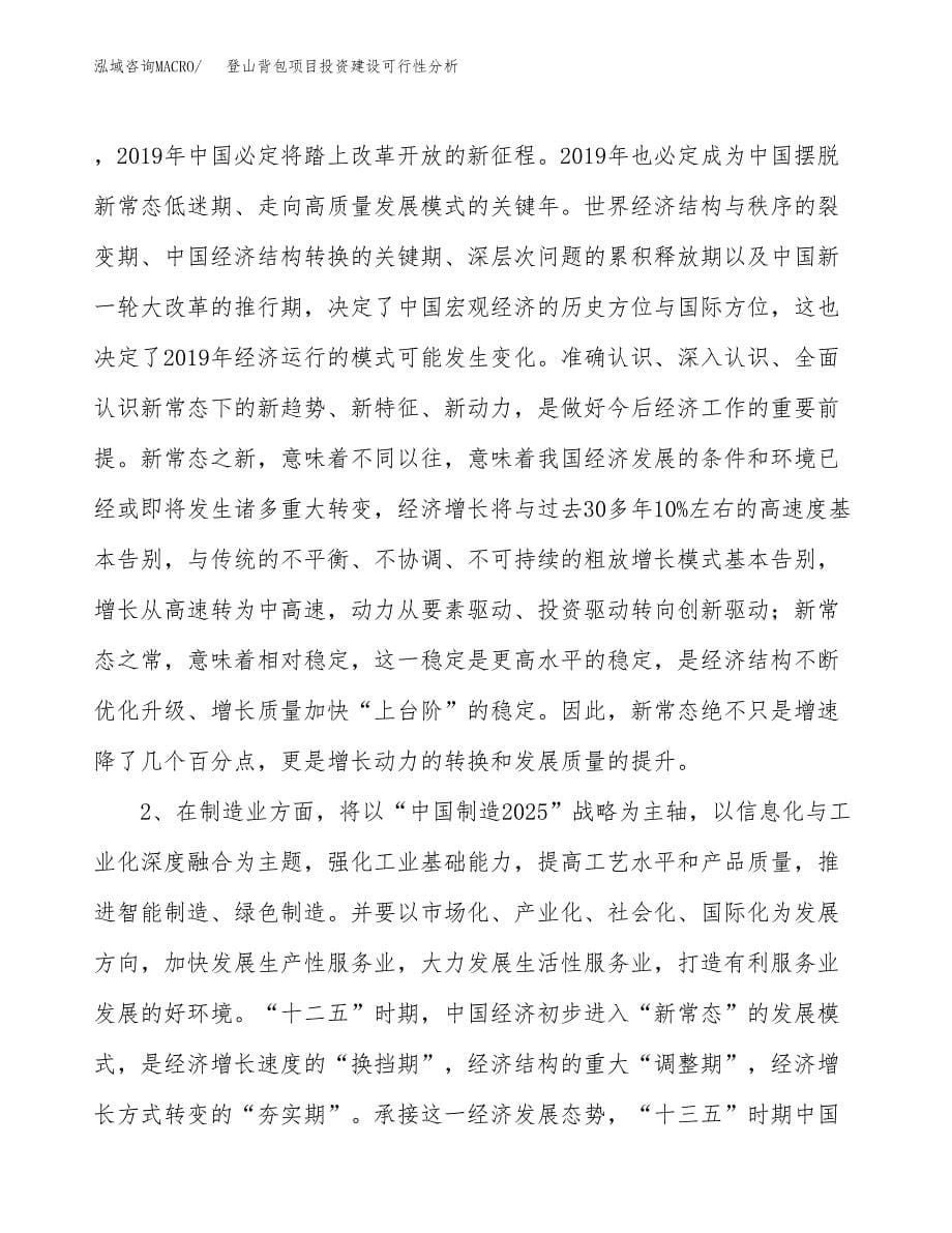 登山背包项目投资建设可行性分析.docx_第5页