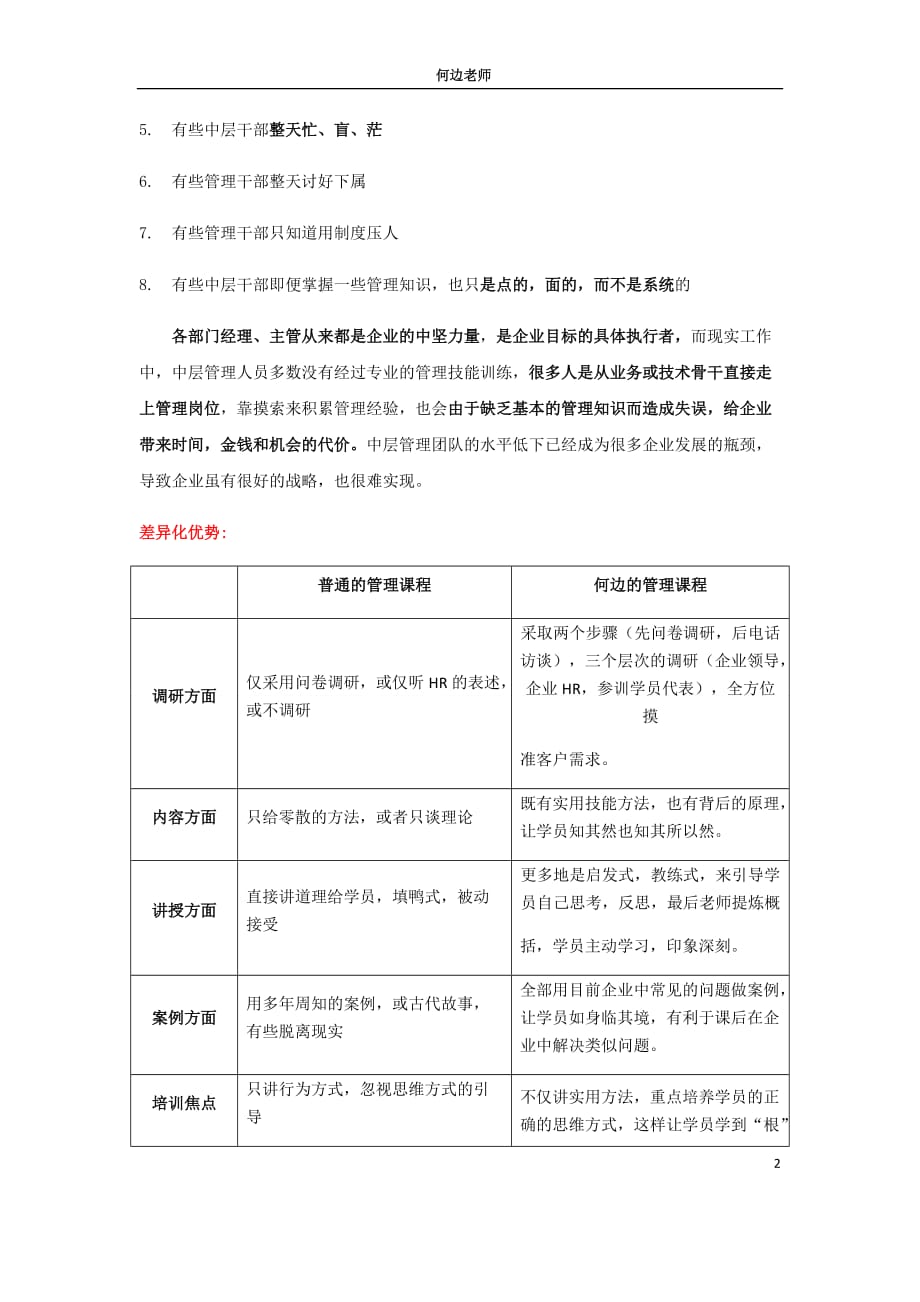 何边老师《MTP中层管理技能全面提升》(好讲师网)_第2页