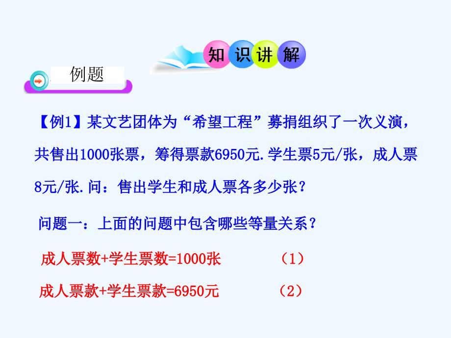 （精品）北师大版数学初一上册应用一元一次方程——“希望工程”义演_第4页